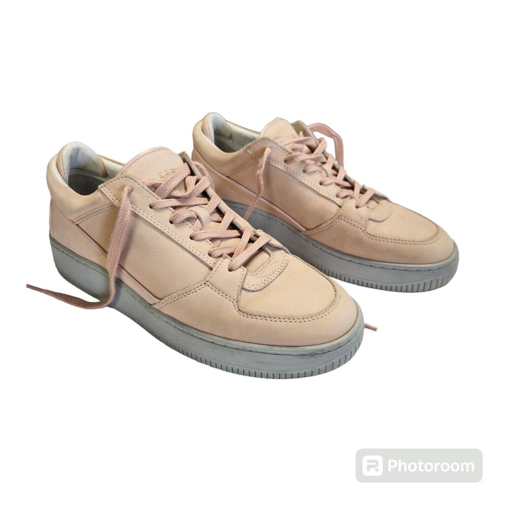 ETQ Amsterdam Mens Low Top Lace Up Neutral Minimalist Casual Sneakers EU 41 US 8